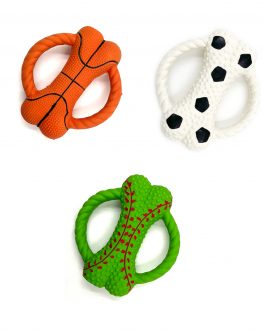 Squeaky Latex Flying Disc Dog Chew Toys 3 Pack